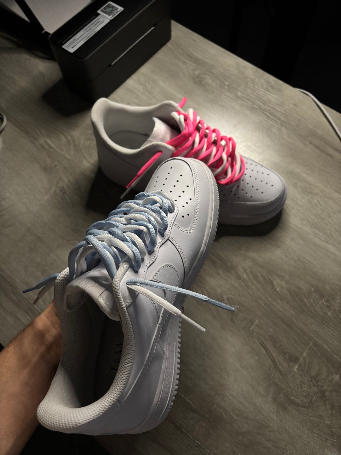 AF1 Doublelaced "Weis/Blau"